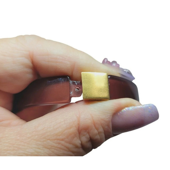 J Crew Lucite & Rhinestone Bangle - Picture 7 of 7